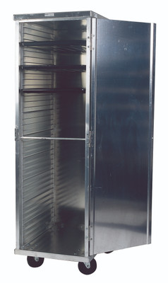 Winholt EC1840-C 21" W x 27" D x 68" H Reinforced Aluminum Construction Non-Insulated 5" Swivel Plate Casters with Polyurethane Tread Enclosed Transport Cabinet