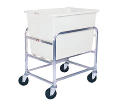 Winholt 30-6-A-WH 500 Lb. Complete Unit All Welded Aluminum Construction Frame White Polyethylene Tub Four 5" Swivel Polyolefin Casters Bulk Goods Cart