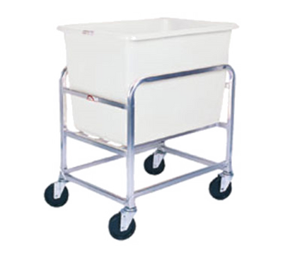 Winholt 30-6-A-WH 500 Lb. Complete Unit All Welded Aluminum Construction Frame White Polyethylene Tub Four 5" Swivel Polyolefin Casters Bulk Goods Cart