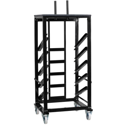 Flash Furniture XA-24-COTA-DY-GG 28.5" W x 23.25" D x 79.5" H Black Heavy Duty Steel Frame Cocktail/Pub Table Dolly