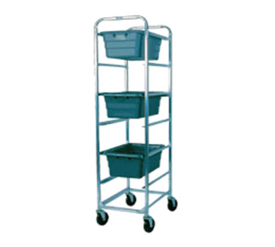 Winholt AL-L-6 19" D x 27" W x 71" H Mobile Rustproof All Welded Aluminum Four 5" Polyurethane Swivel Stem Casters Lug Cart