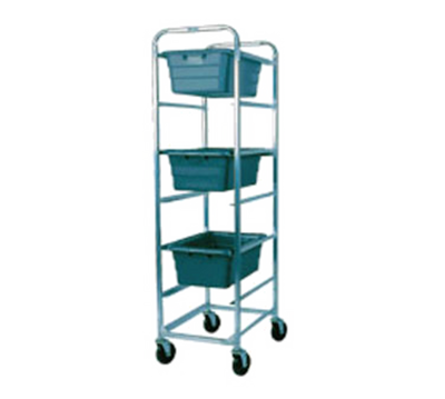 Winholt AL-L-6 19" D x 27" W x 71" H Mobile Rustproof All Welded Aluminum Four 5" Polyurethane Swivel Stem Casters Lug Cart