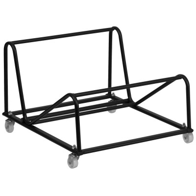 Flash Furniture RUT-188-DOLLY-GG 22" W x 29.75" D x 19.63" H Black Powder Coated Frame Finish Sled Base Stacking Chair Dolly