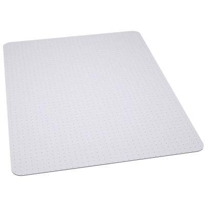 Flash Furniture MAT-121712-GG 45" W x 53" D x 2/25" H Clear Vinyl Straight Edge Chair Mat