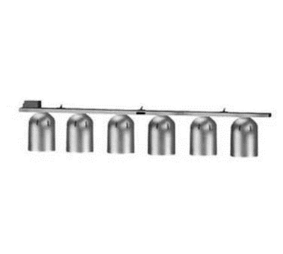Nemco 6006-6 6 Bulbs Single Row Suspension Bar Ceiling Mount Chain Heat Lamp - 120 Volts 1500 Watts