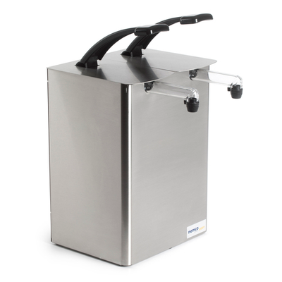 Nemco 10962 Stainless Steel Double Countertop Condiment Dispenser for 1.5 Gallon Pounches