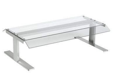 Nemco 8045W-CGD Polycarbonate Clear Flat Top With Door Roll-A-Guard® Sanitary Sneeze Guard