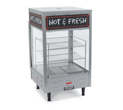 Nemco 6455 Three 19" Square Shelves Stainless Steel Heated Merchandiser - 120 Volts 1-Ph