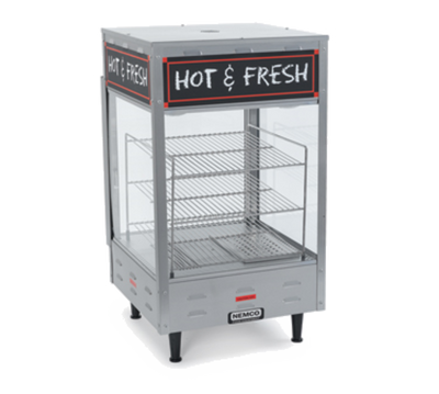 Nemco 6455 Three 19" Square Shelves Stainless Steel Heated Merchandiser - 120 Volts 1-Ph