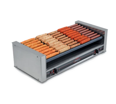 Nemco 8036-SLT-230 Aluminum And Stainless Steel Construction Roller-Type Roll-A-Grill® Hot Dog Grill - 230V