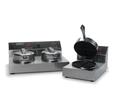 Nemco 7000A-240 Stainless Steel Construction with Cast Aluminum Grid Single Waffle Baker - 240 Volts