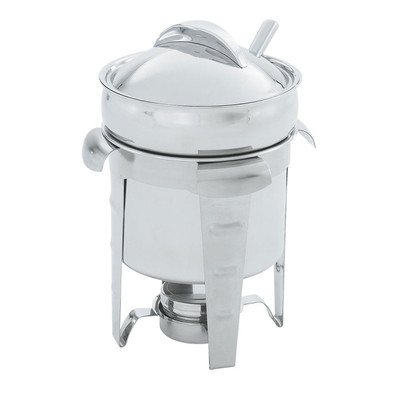 Vollrath 49523 4.2 Quart Stainless Mirror Finish with Rack Water Pan Cover with Holder Maximillian Steel Marmite