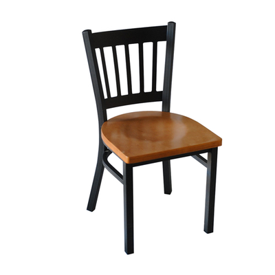 JMC Furniture COBRA CHAIR WOOD 17.5" W x 33.5" H Vinyl Seat Metal Frame Cobra Side Chair
