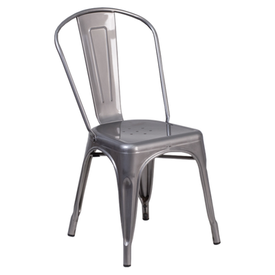 JMC Furniture HUDSON SERIES CHAIR 14.25" W x 33" H Clear Coat Finish All Metal Frame Hudson Series Chair
