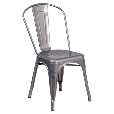 JMC Furniture HUDSON SERIES CHAIR 14.25" W x 33" H Clear Coat Finish All Metal Frame Hudson Series Chair