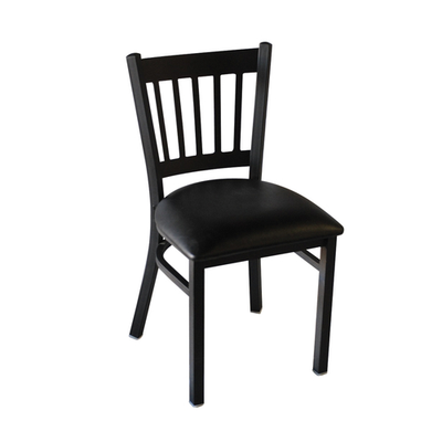JMC Furniture COBRA CHAIR VINYL 17.5" W x 33.5" H Vinyl Seat Metal Frame Cobra Side Chair