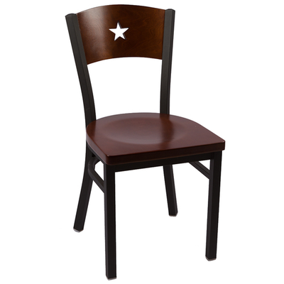 JMC Furniture LIBERTY SERIES CHAIR WOOD 17.5" W x 33.5" H Wood Seat Metal Frame Liberty Series Side Chair