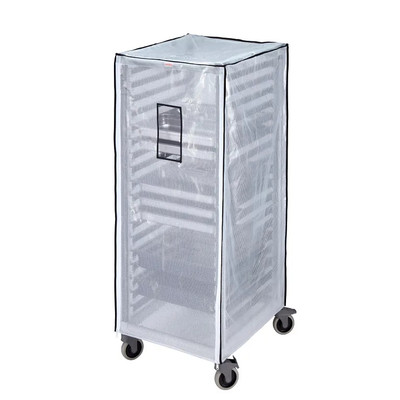 Cambro GBCTUGNPR21CLR 31" W x 26.73" D x 60.8" H Clear Vinyl Pan Rack Cover - 6/Case