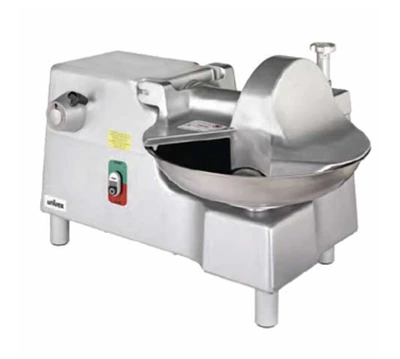 Univex BC18 34.5" W x 23.5" D x 21" H Twin Stainless Steel Knives 14" Diameter Stainless Steel Bowl 22 RPM Bowl Cutter with Built in #12 PTO Hub - 115 Volts 1-Phase