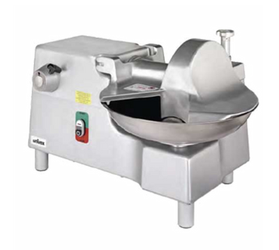 Univex BC18 34.5" W x 23.5" D x 21" H Twin Stainless Steel Knives 14" Diameter Stainless Steel Bowl 22 RPM Bowl Cutter with Built in #12 PTO Hub - 115 Volts 1-Phase