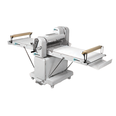 Univex SFG 600 TMM 146.91" W x 42.20" D x 50.28" H Floor Model 146" Long Heavy Duty Rolling Pins Reversible Dough Sheeter - 220 Volts 3-Phase