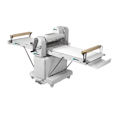 Univex SFG 600 TMM 146.91" W x 42.20" D x 50.28" H Floor Model 146" Long Heavy Duty Rolling Pins Reversible Dough Sheeter - 220 Volts 3-Phase
