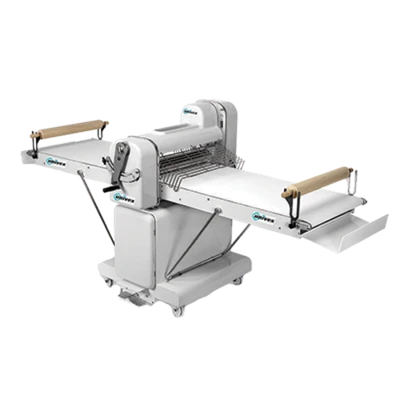 Univex SFG 500 TM 111.20" W x 42.20" D x 50" H Floor Model 111.2" Long Heavy Duty Rolling Pins Reversible Dough Sheeter - 220 Volts 3-Phase