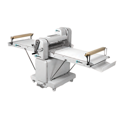 Univex SFG 600 TM 111.20" W x 42.20" D x 50" H Floor Model 111.2" Long Heavy Duty Rolling Pins Reversible Dough Sheeter - 220 Volts 3-Phase