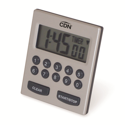 CDN TM30 2-Alarm ABS Plastic Brushed Stainless Steel Finish Alarm Timer