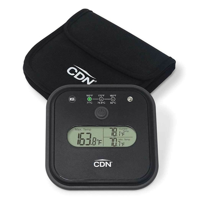 CDN DW2 Black Triple Display with Storage Case Dishwasher Thermometer