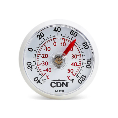 CDN AT120 1.75" Dial Polycarbonate Lens ABS Plastic Air Thermometer 12 Per Box