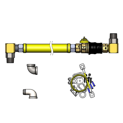 T&amp;S Brass HG-4E-48GS-K 48" Plastic Coated Stainless Steel Quick Disconnect Safe-T-Link Gas Connector Hose