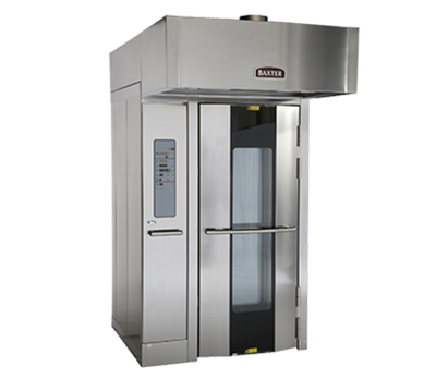 Baxter OV500G1EE-LP Stainless Steel Single Curved Front Liquid Propane Rotating Rack Oven - 180,000 BTU