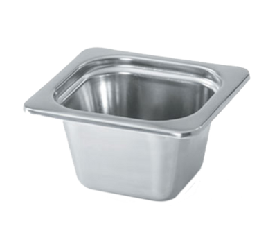 Vollrath 8262220 .86 Qt. 1/6 Size High-Polished Stainless Steel Embossed Pattern on Rim Miramar Decorative Pan