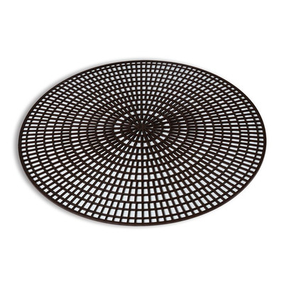 Vollrath 1620-01 14.5" Dia. Thermoplastic Rubber Chocolate Brown Round Tray-Mate Tray Mat