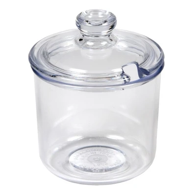 Vollrath 528J-13 8 Oz. Clear Polycarbonate Dripcut Condiment Jar Only