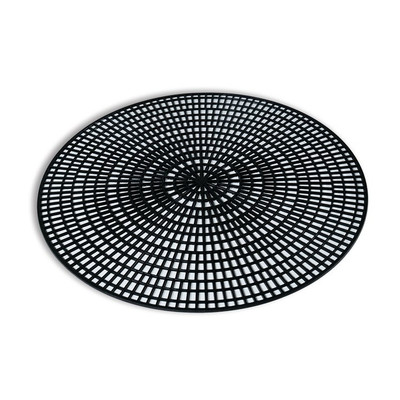 Vollrath 1620-06 14.5" Dia. Thermoplastic Rubber Black Round Tray-Mate Tray Mat
