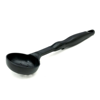Vollrath 5283820 4 Oz. Black One-Piece Ergonomic Handle Nylon Perforated Spoodle