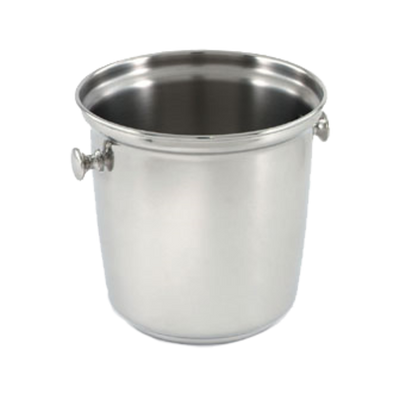 Vollrath 47630 8.25" Diameter 8" H Stainless Single Bottle Bucket Mirror Outside Satin Inside Finish imported Wine Bucket with Side Knob Handles