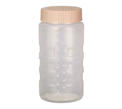 Vollrath 4961-1332 16 oz. Beige Lid Clear Bottle with Medium Holes Dripcut Dredge (12 Each Per Case)