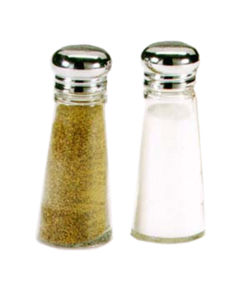 Vollrath 703J 3 Oz. Smooth Glass Jar Continental Dripcut Salt &amp; Pepper Shaker