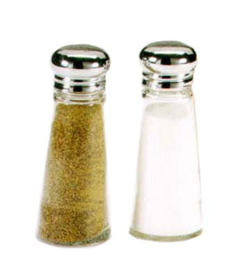 Vollrath 703J 3 Oz. Smooth Glass Jar Continental Dripcut Salt &amp; Pepper Shaker