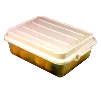 Vollrath 1551-C13 5&quot; Box &amp; Snap-on Lid Clear Polypropylene Traex Color-Mate Food Storage Box Combo