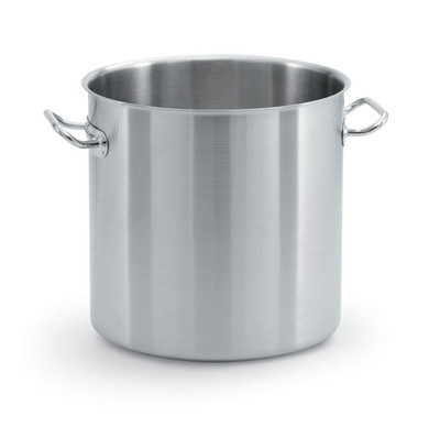 Vollrath 47723 27 Quart Stainless Steel Body with 1/4" Aluminum Combination Satin/Mirror Finish Solid Loop Welded Handle Intrigue Stock Pot