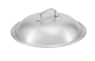 Vollrath 49429 14" Dia. 3-Ply Construction Satin Finish Interior & Exterior with Mirror Finish Handle Miramar High Dome Cover