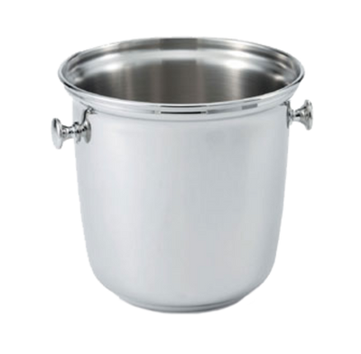 Vollrath 47625 9.88" Diameter 9.13" H Stainless Double Bottle Bucket Mirror Outside Satin Inside Finish Imported Wine Bucket with Side Knob Handles