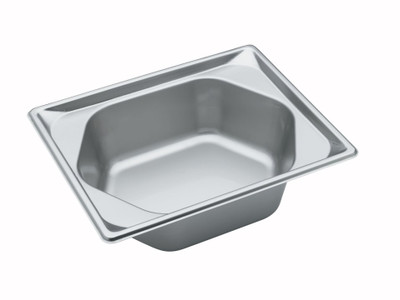 Vollrath 3102240 3.8 Quart 22 Gauge Stainless Steel Reinforced Edges Super Pan Super Shape 1/2 Size Half Hexagon Pan