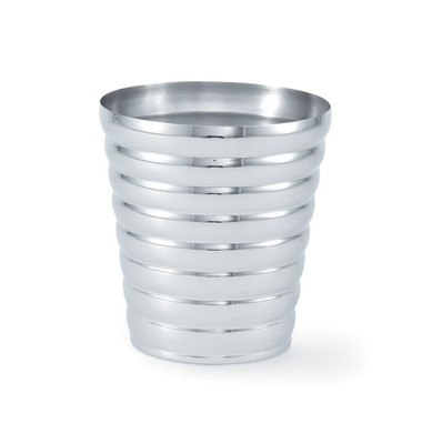 Vollrath 46609 7.88" Top Dia. 5.38" Bottom Dia. 7.5" High Stainless Steel Beehive Style Mirror Satin Finish Interior Tapered Body Wine and Champagne Bucket