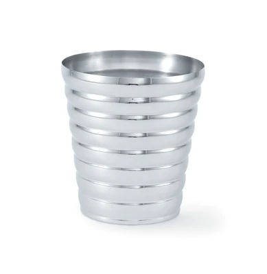 Vollrath 46609 7.88" Top Dia. 5.38" Bottom Dia. 7.5" High Stainless Steel Beehive Style Mirror Satin Finish Interior Tapered Body Wine and Champagne Bucket