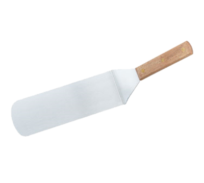 Vollrath 48081 14" Overall Length Chrome Stainless with Wood Handle Flexible Solid Imported Hamburger Turner